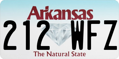 AR license plate 212WFZ