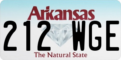 AR license plate 212WGE