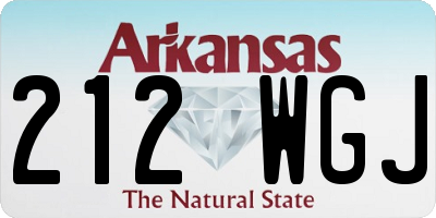 AR license plate 212WGJ
