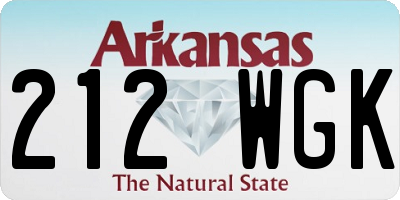AR license plate 212WGK