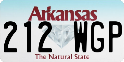 AR license plate 212WGP