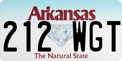 AR license plate 212WGT