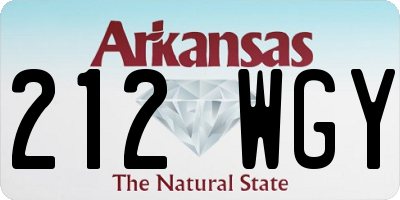 AR license plate 212WGY