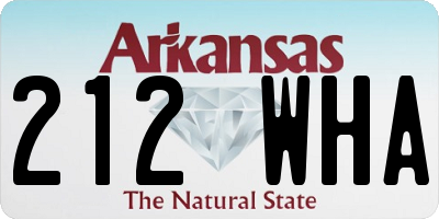 AR license plate 212WHA