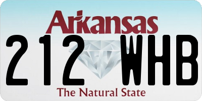 AR license plate 212WHB