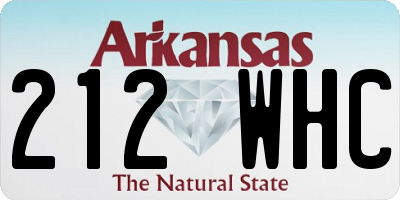 AR license plate 212WHC