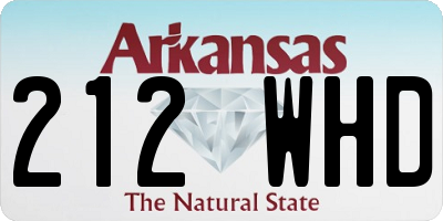 AR license plate 212WHD