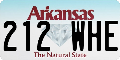 AR license plate 212WHE