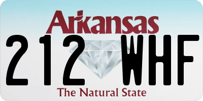 AR license plate 212WHF