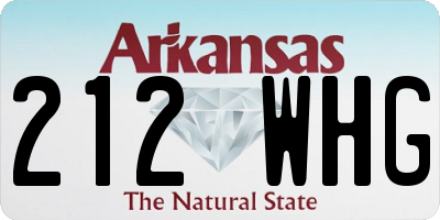 AR license plate 212WHG