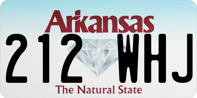 AR license plate 212WHJ