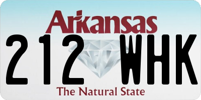 AR license plate 212WHK