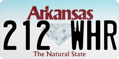 AR license plate 212WHR