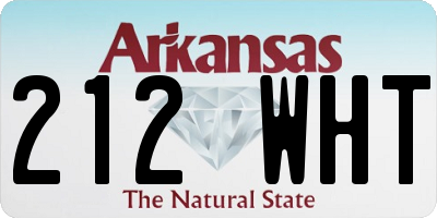 AR license plate 212WHT