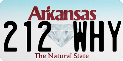 AR license plate 212WHY