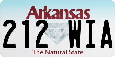 AR license plate 212WIA