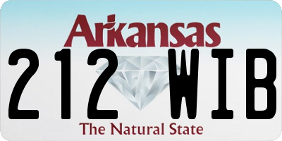 AR license plate 212WIB