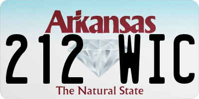 AR license plate 212WIC