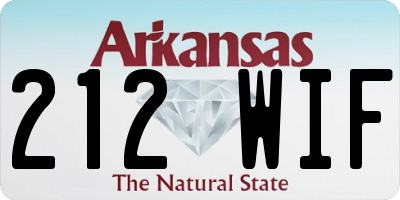 AR license plate 212WIF