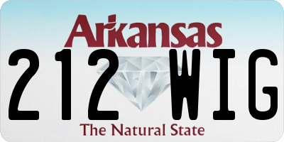 AR license plate 212WIG