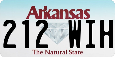 AR license plate 212WIH