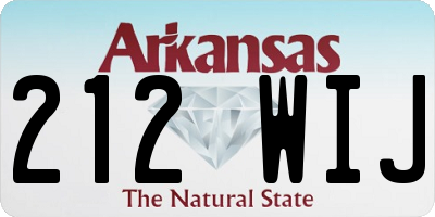 AR license plate 212WIJ