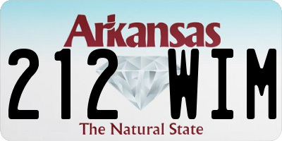 AR license plate 212WIM