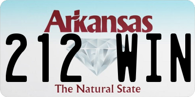 AR license plate 212WIN