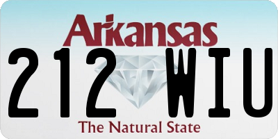 AR license plate 212WIU