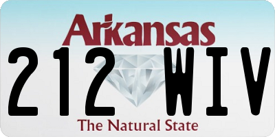 AR license plate 212WIV