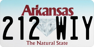 AR license plate 212WIY