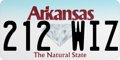 AR license plate 212WIZ