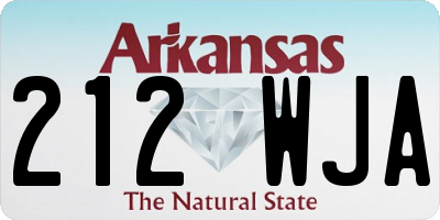 AR license plate 212WJA