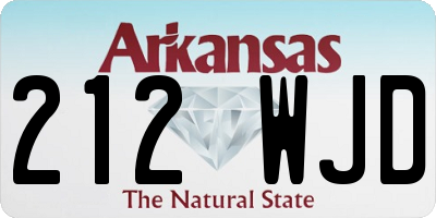 AR license plate 212WJD