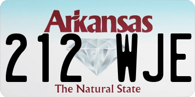 AR license plate 212WJE