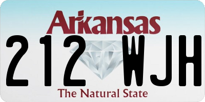 AR license plate 212WJH