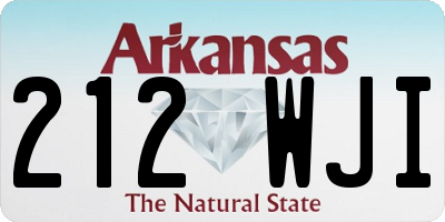 AR license plate 212WJI
