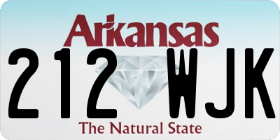 AR license plate 212WJK