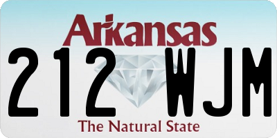 AR license plate 212WJM
