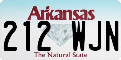 AR license plate 212WJN