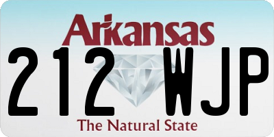 AR license plate 212WJP