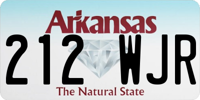 AR license plate 212WJR
