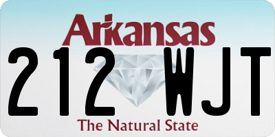 AR license plate 212WJT