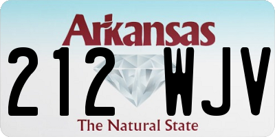 AR license plate 212WJV