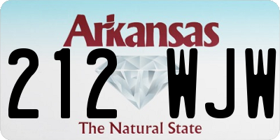 AR license plate 212WJW