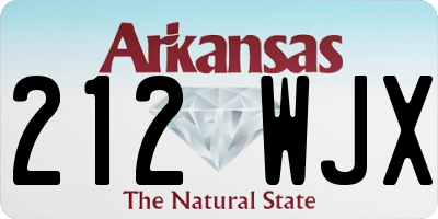 AR license plate 212WJX