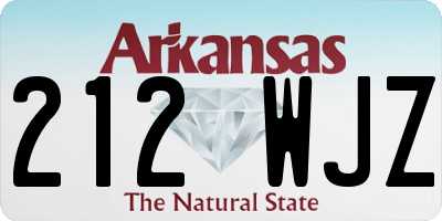 AR license plate 212WJZ