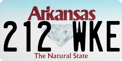 AR license plate 212WKE