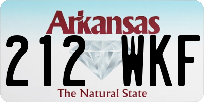 AR license plate 212WKF