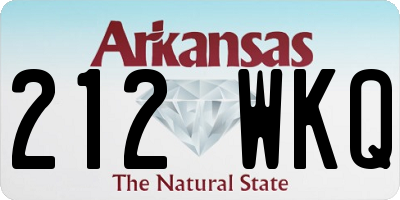 AR license plate 212WKQ
